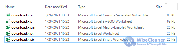 picture of excel size